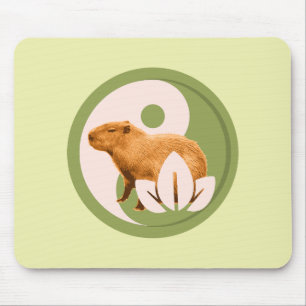 Zen Capybara Yin Yang Mousepad