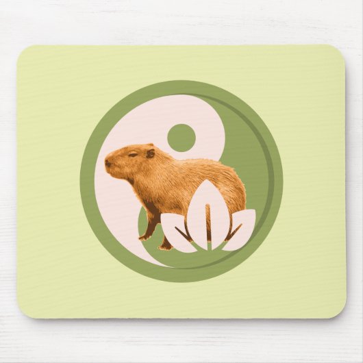 Zen Capybara Yin Yang Mousepad (Vorne)