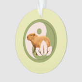 Zen Capybara Yin Yang Ornament (Vorderseite)