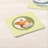 Zen Capybara Yin Yang Rechteckiger Pappuntersetzer (angewinkelt)