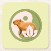 Zen Capybara Yin Yang Rechteckiger Pappuntersetzer (Vorderseite)