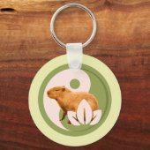 Zen Capybara Yin Yang Schlüsselanhänger (Vorderseite)