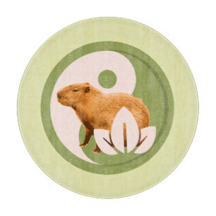 Zen Capybara Yin Yang Schneidebrett