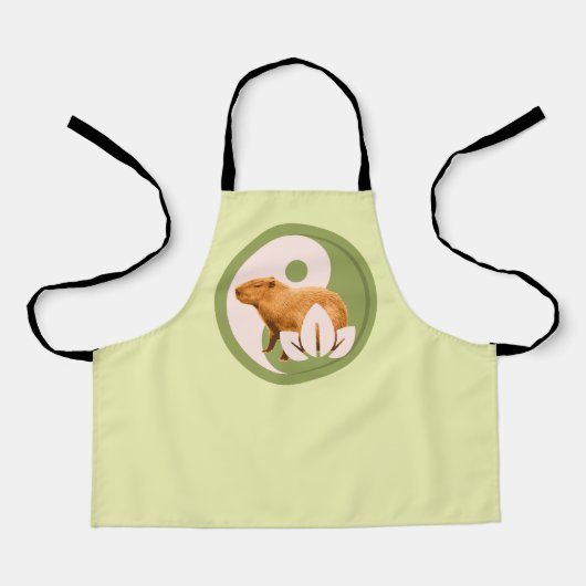 Zen Capybara Yin Yang Schürze (Vorderseite)