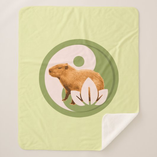 Zen Capybara Yin Yang Sherpadecke (Vorderseite)