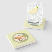 Zen Capybara Yin Yang Steinuntersetzer (Seitenansicht)