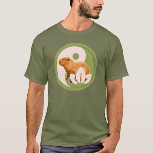 Zen Capybara Yin Yang T-Shirt (Vorderseite)