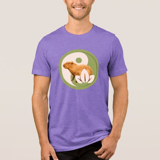 Zen Capybara Yin Yang Tri-Blend Shirt (Vorderseite)