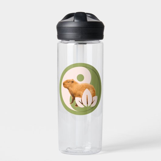 Zen Capybara Yin Yang Trinkflasche (Vorderseite)