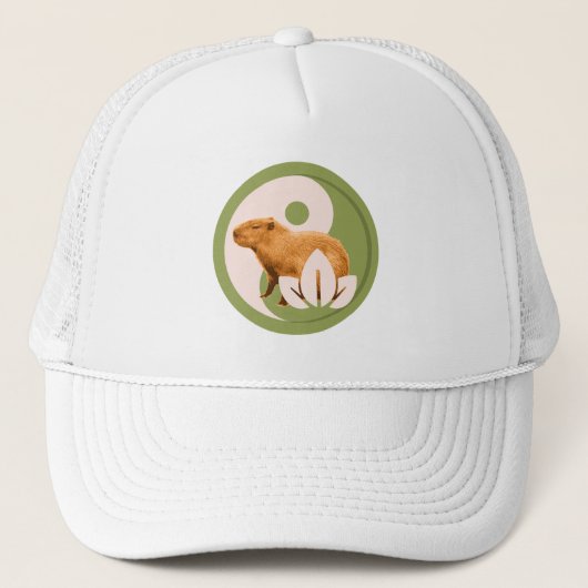 Zen Capybara Yin Yang Truckerkappe (Vorderseite)