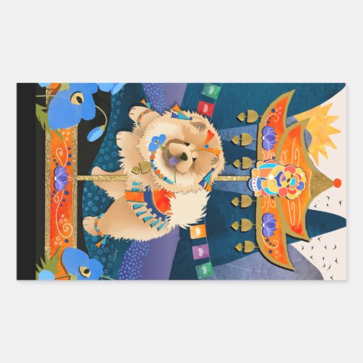 ZEN CARNIVAL Chow RECTANGLE Sticker (Vorderseite)