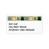 Zen-Cat-Adressetikett Adressaufkleber (Vorne)