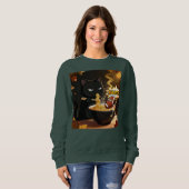 Zen Cat and the Unexpected Touchdown Sweatshirt (Vorne ganz)