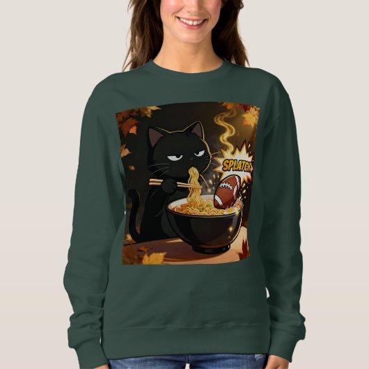 Zen Cat and the Unexpected Touchdown Sweatshirt (Vorderseite)