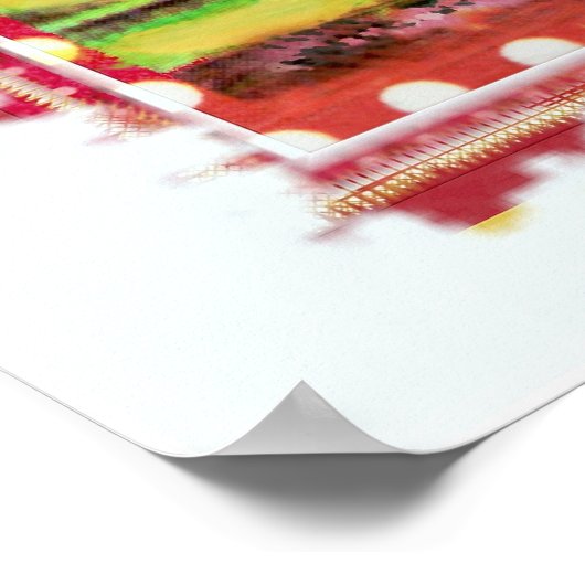 Zen Cat Art Poster (Ecke)