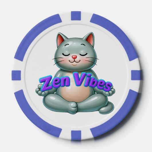 Zen Cat Karten Pokerchips (Vorderseite)