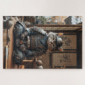 Zen Cat Samurai Puzzle (Horizontal)