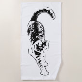 Zen Cat Vibes Beach Handtuch (Vorderseite)