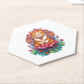 Zen Cat Vibes � Meditating Kitty Psychedelic Untersetzer (angewinkelt)