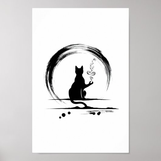 Zen Cat's Meditationspopster Poster (Vorne)