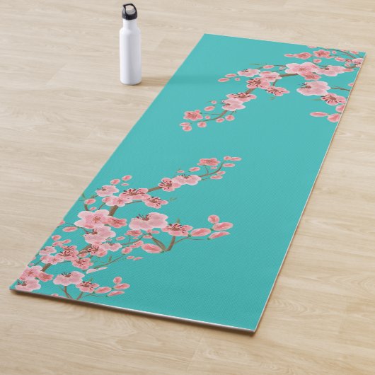 Zen Cherry Blossom Watercolor Yoga Mat Yogamatte (Beispiel)