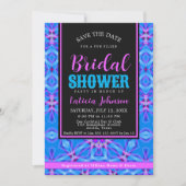 Zen Chill Blue Pink Lila Brautparty Party Einladung (Vorderseite)