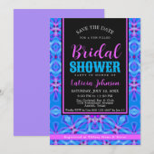 Zen Chill Blue Pink Lila Brautparty Party Einladung (Vorne/Hinten)