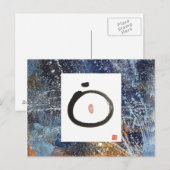 Zen Circle Abstrakt Postkarte (Vorne/Hinten)