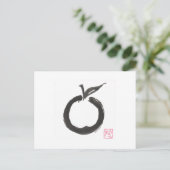 Zen Circle Apple Postkarte (Stehend Vorderseite)