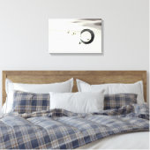 Zen Circle Enso Koi Brush Painting Art Leinwanddruck (Insitu (Schlafzimmer))
