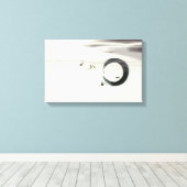 Zen Circle Enso Koi Brush Painting Art Leinwanddruck (Insitu (Holzboden))