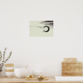Zen Circle Enso Koi Brush Painting Art Poster (Küche)