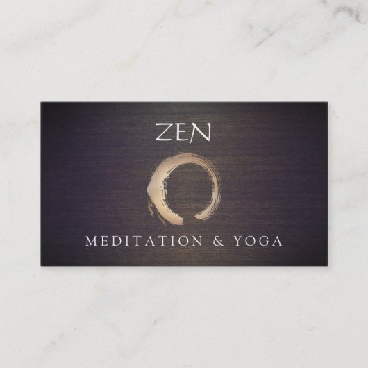 Zen Circle Enso Yoga Instructor and Meditation Visitenkarte (Vorderseite)