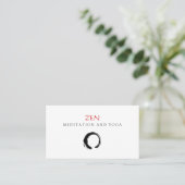 Zen Circle Enso Yoga und Meditation Buddhist 3 Visitenkarte (Stehend Vorderseite)