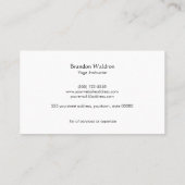 Zen Circle Enso Yoga und Meditation Buddhist 3 Visitenkarte (Rückseite)