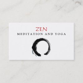 Zen Circle Enso Yoga und Meditation Buddhist 3 Visitenkarte