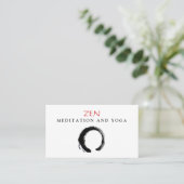 Zen Circle Enso Yoga und Meditation Buddhist 3 Visitenkarte (Stehend Vorderseite)