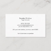 Zen Circle Enso Yoga und Meditation Buddhist 3 Visitenkarte (Rückseite)