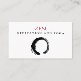 Zen Circle Enso Yoga und Meditation Buddhist 3 Visitenkarte