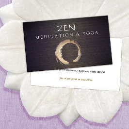 Zen Circle Enso Yoga und Meditation Buddhist Visitenkarte