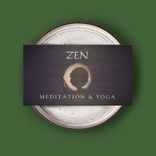 Zen Circle Enso Yoga und Meditation Buddhist Visitenkarte