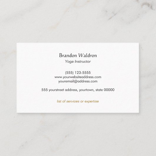 Zen Circle Enso Yoga und Meditation Buddhist Visitenkarte (Rückseite)