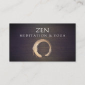Zen Circle Enso Yoga und Meditation Buddhist Visitenkarte (Vorderseite)