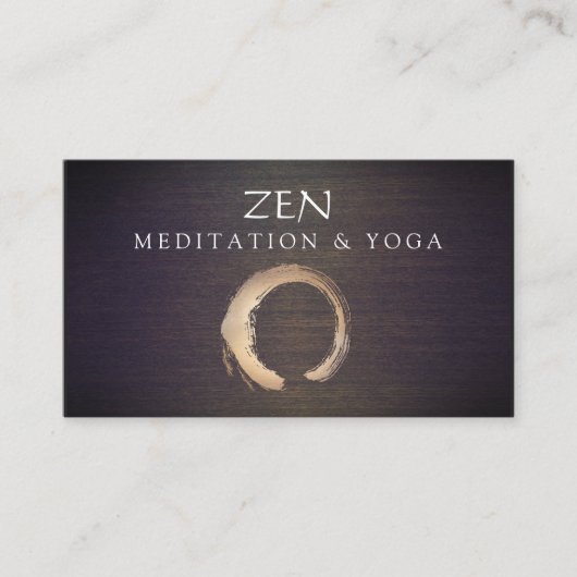 Zen Circle Enso Yoga und Meditation Buddhist Visitenkarte (Vorderseite)
