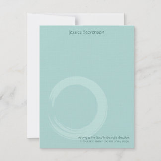 Zen Circle Flat Note Card (blau) Mitteilungskarte