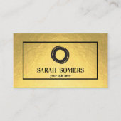 Zen Circle Imitats Gold Foil Visitenkarte (Vorderseite)