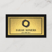 Zen Circle Imitats Gold Foil Visitenkarte (Vorderseite)