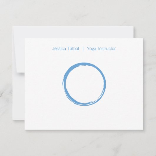 ZEN CIRCLE in SKY BLUE Flat Notecard Mitteilungskarte (Vorderseite)