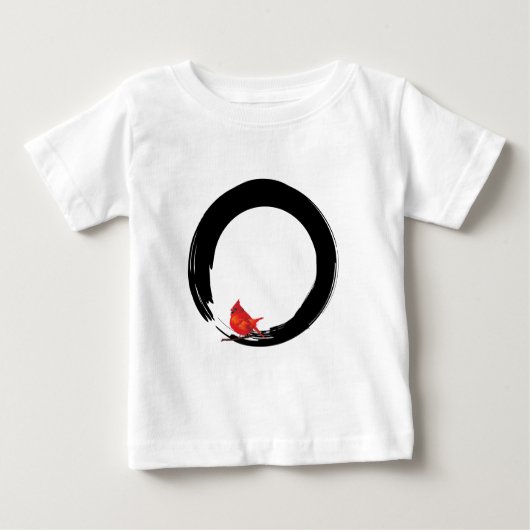 Zen Circle with Christmas Kardinal Baby T-shirt (Vorderseite)
