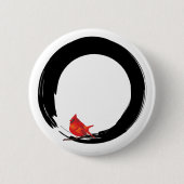 Zen Circle with Christmas Kardinal Button (Vorderseite)